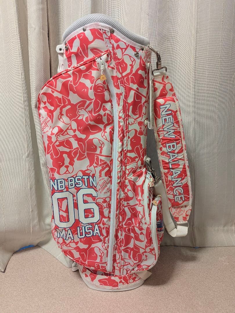 NEW BALANCE キャディバッグ ボストンテリア レディース 犬柄