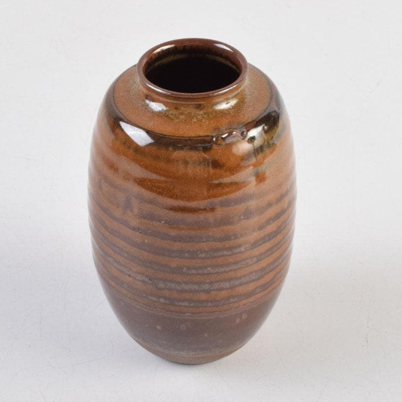 茶道具　高取焼　十三代高取八仙作　肩衝茶入　仕覆付　共箱　V　9139