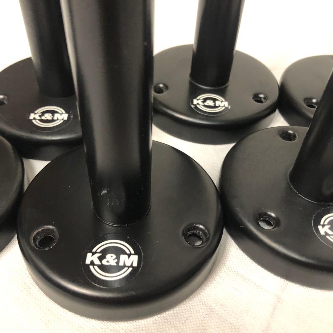 送料込★美品★K&M グースネック ベース22110 6本 マイクスタンド