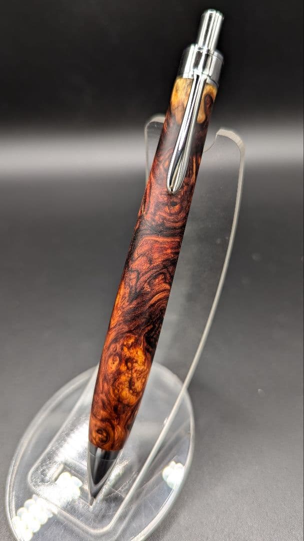 420ペン工房翌檜　極上　ホンジュラスローズウッド　瘤杢　木軸シャーペン