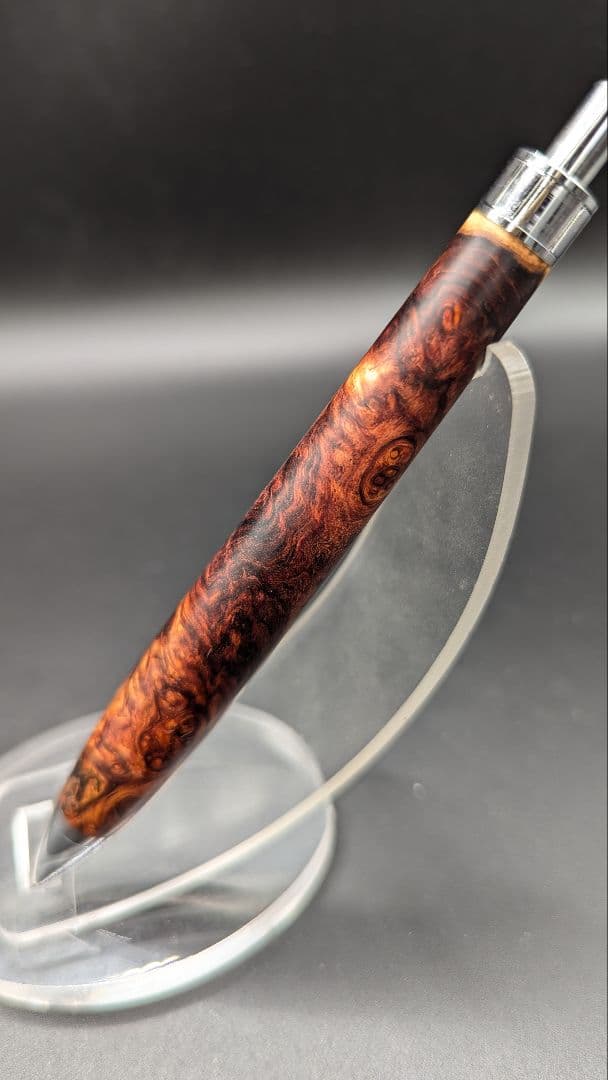 420ペン工房翌檜　極上　ホンジュラスローズウッド　瘤杢　木軸シャーペン