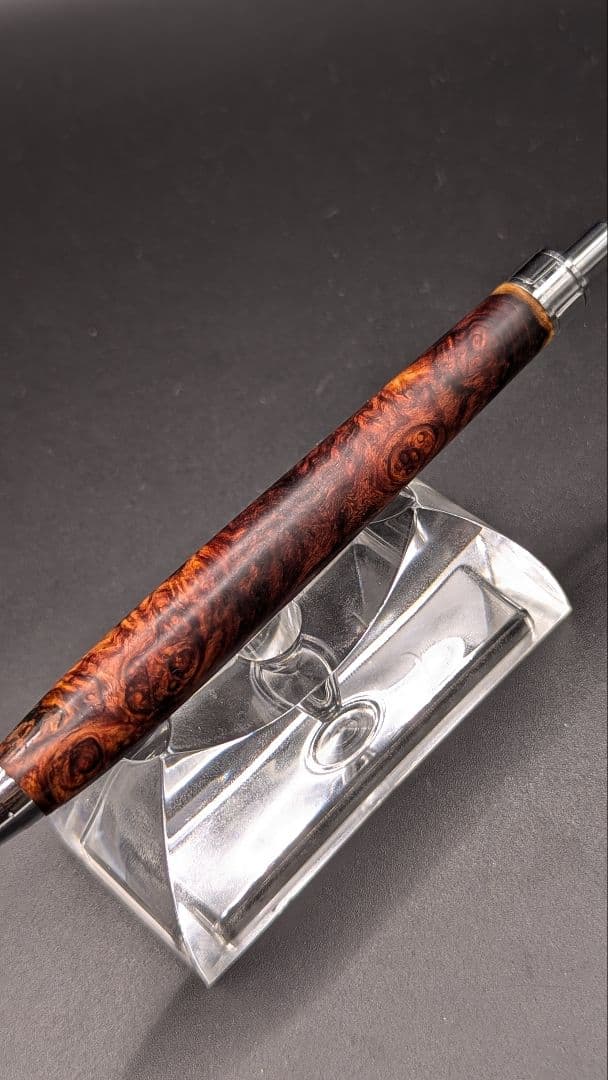 420ペン工房翌檜　極上　ホンジュラスローズウッド　瘤杢　木軸シャーペン