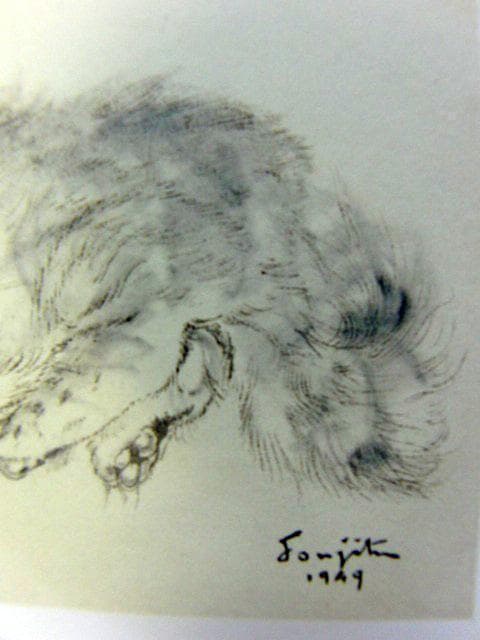 藤田嗣治/Leonard Fujita 【 猫 】１希少な画集より、新品額装付