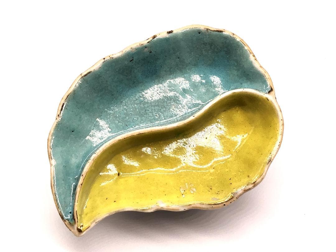 【 中華文物 古玩 】　高台皿　釜定蝋印有　明～清朝　蔵出骨董初