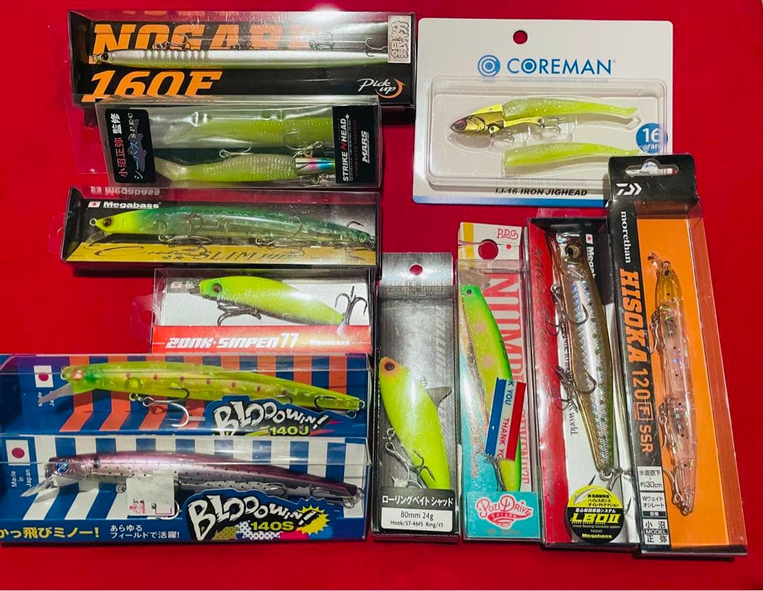 ルアー11点（カゲロウ125、ブローウィン140他）＋オマケ（カゲロウ124他）