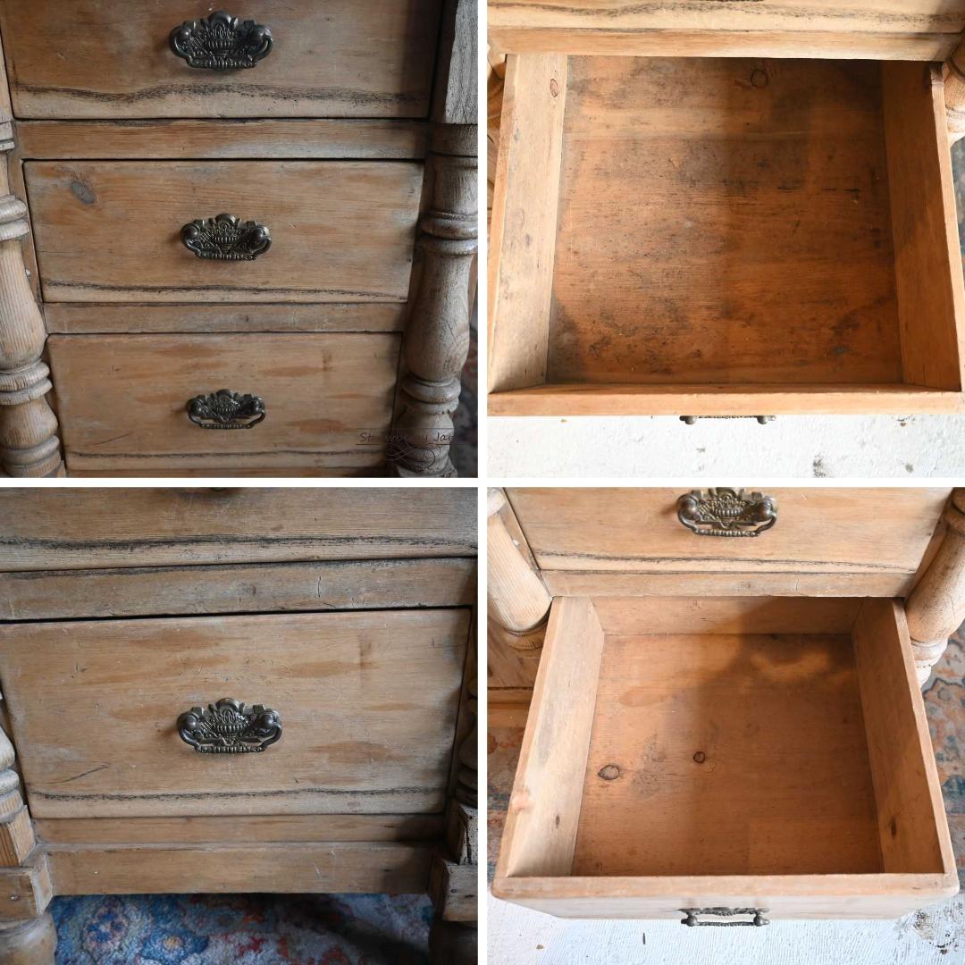 IFU-417 英国アンティーク パインチェスト 収納 チェスト キッチンボード