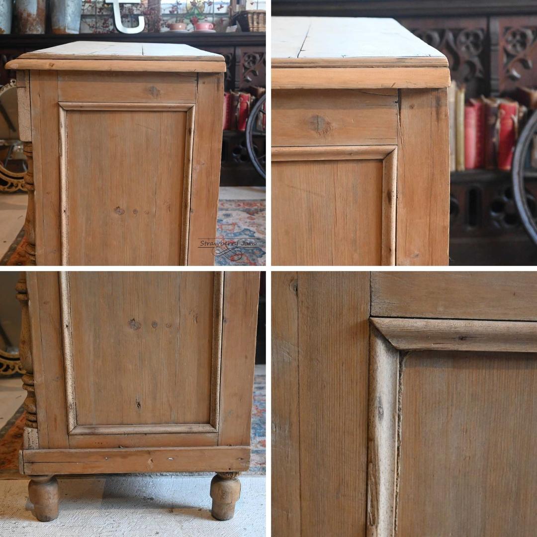 IFU-417 英国アンティーク パインチェスト 収納 チェスト キッチンボード