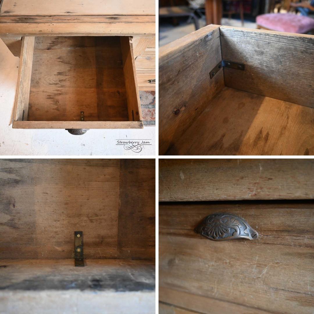 IFU-417 英国アンティーク パインチェスト 収納 チェスト キッチンボード