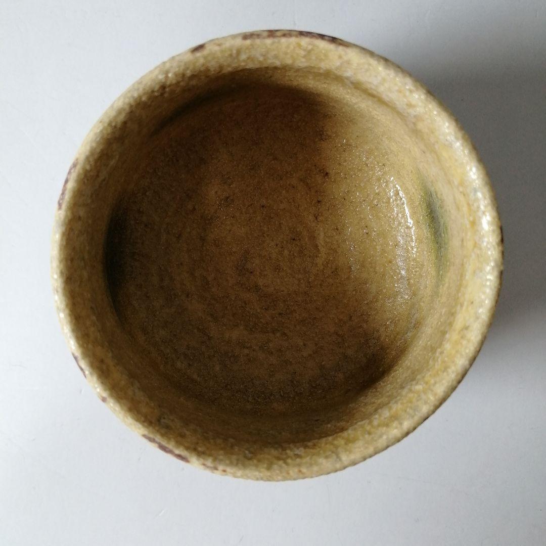 深見文紀　黄瀬戸　胴紐　ぐい呑　共箱　共布　栞　漫画織部作家　酒器