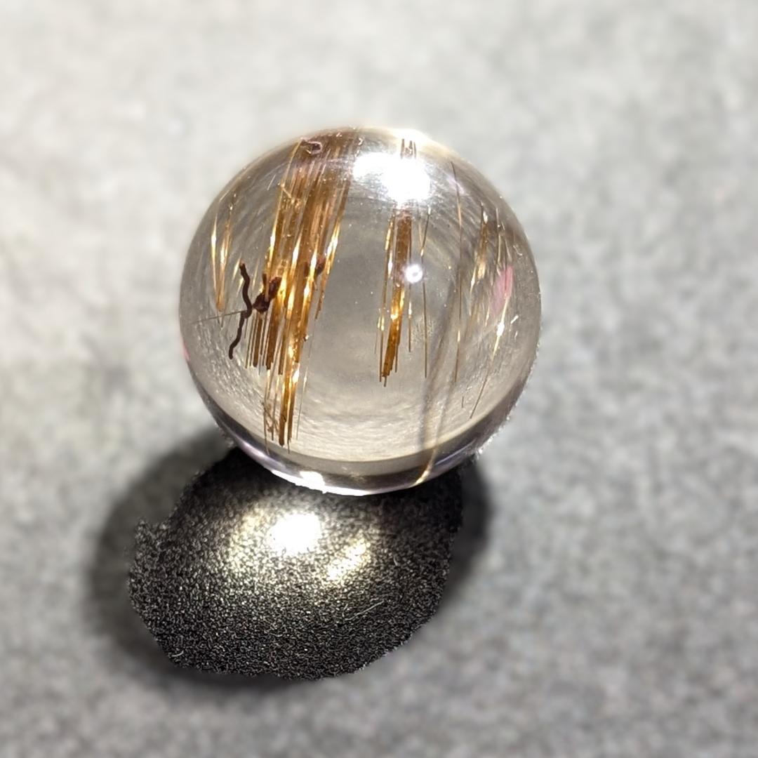 一点物 タイガータイチンルチルスフィア 18ミリ クリスタル台座 最強金運