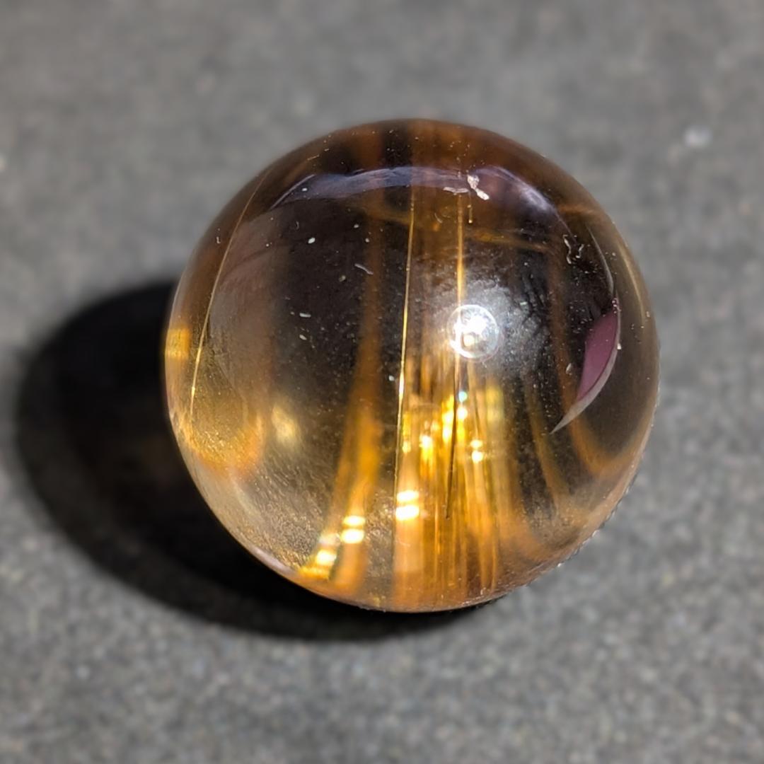 一点物 タイガータイチンルチルスフィア 18ミリ クリスタル台座 最強金運