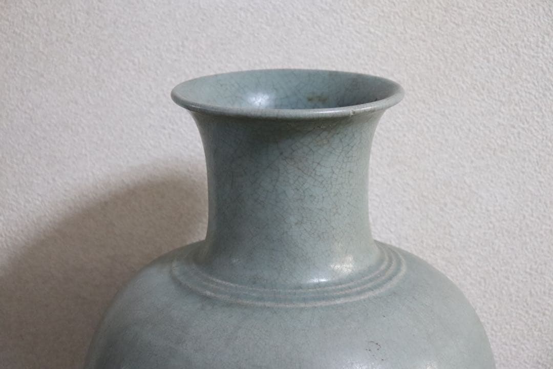 中国　汝窯青磁　大瓶　コレクション放出　アンティーク　送料込み250901