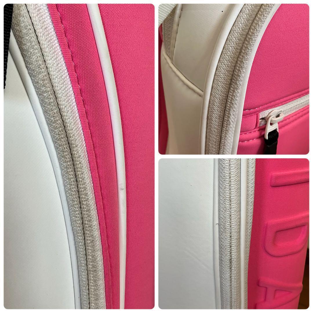 AB-118 アディダス キャディバッグ ピンク×ホワイト ※訳あり 送料無料