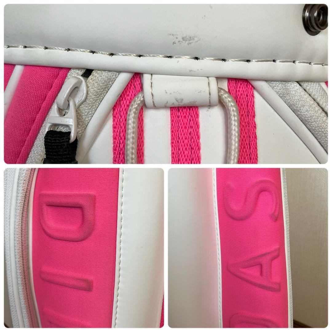 AB-118 アディダス キャディバッグ ピンク×ホワイト ※訳あり 送料無料