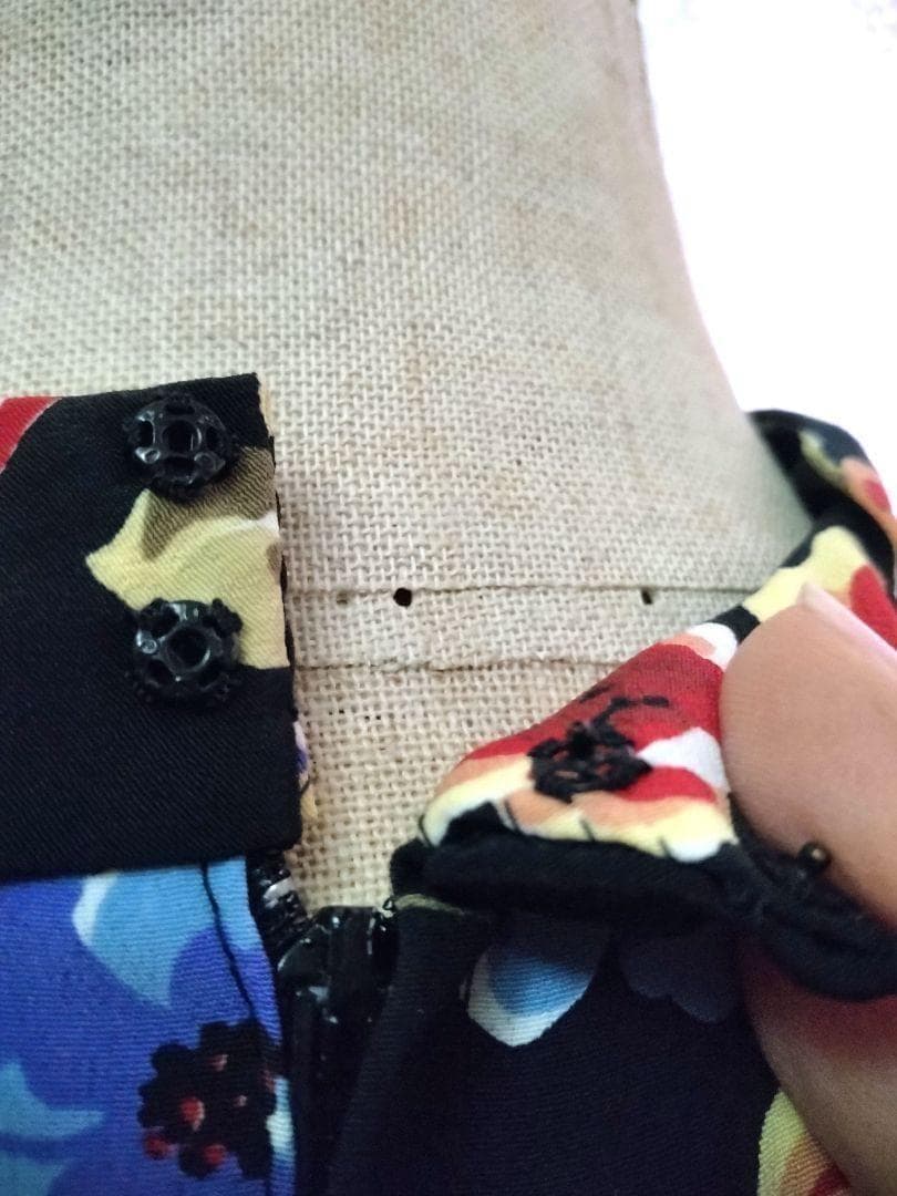 ハンドメイド フラメンコ スタンドカラー アメリカンスリーブ 発色〇スペイン製布