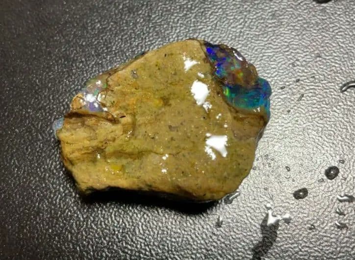 【50CT】エチオピア　オパール　原石　青　鉱物標本　ウェロ産