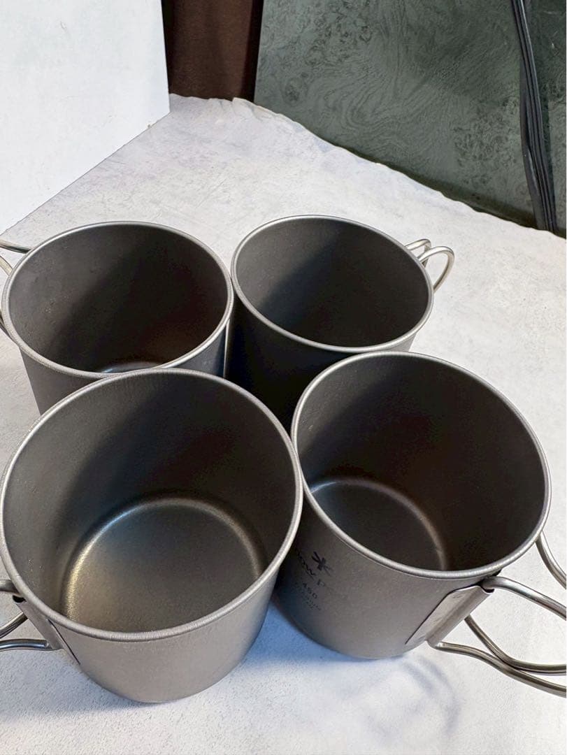  Peak スノーピーク チタンシングルマグ 450 4個セット 日本製