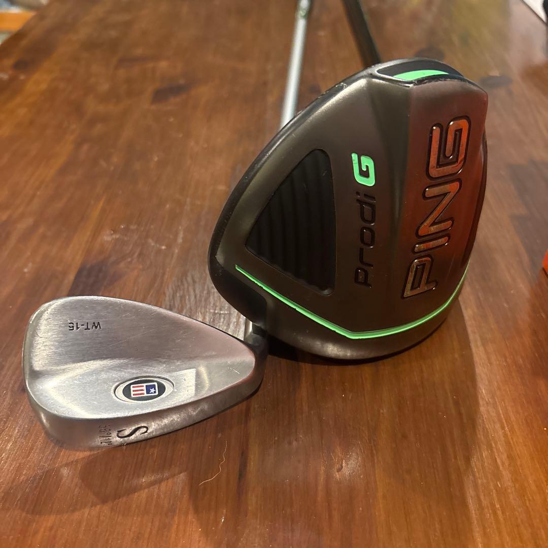PING prodi G ジュニア用ドライバー　レフティ　おまけサンドウェッジ付