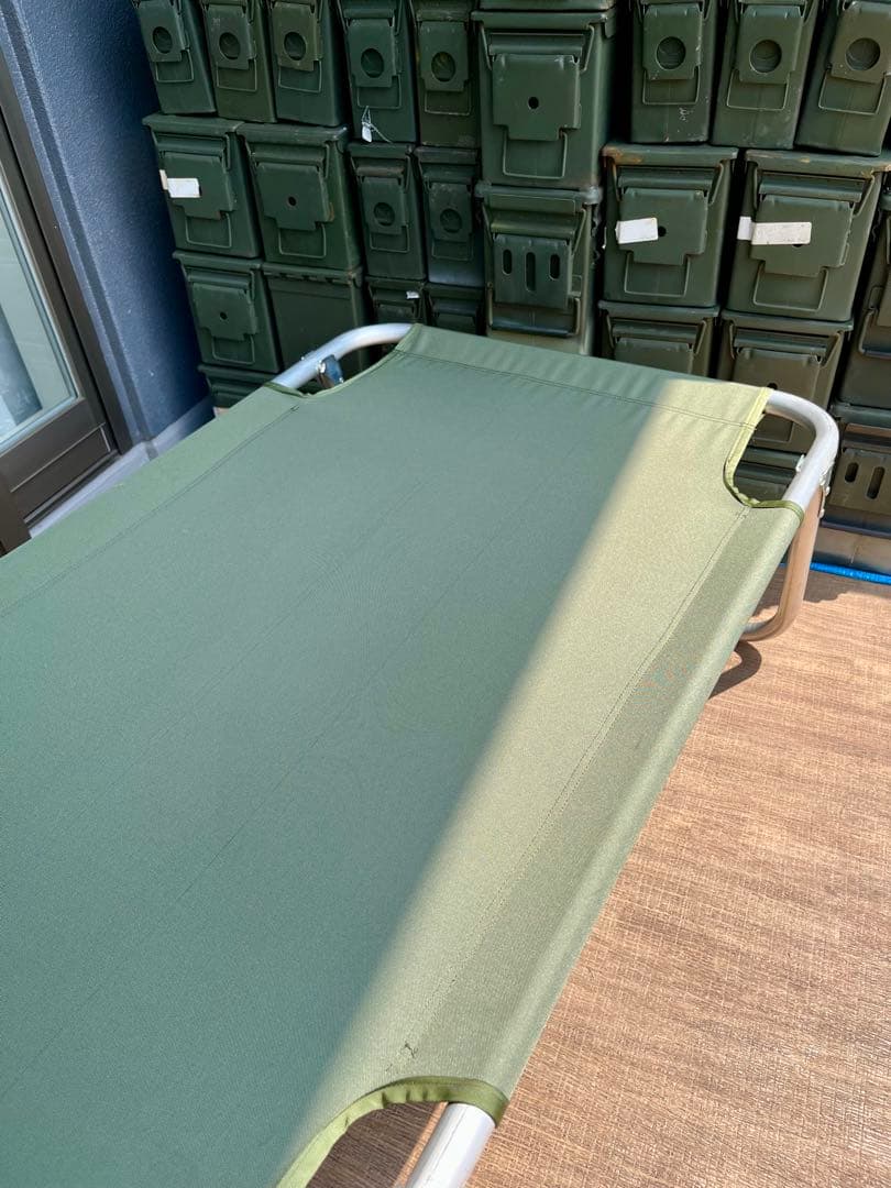 米軍放出未使用品 折りたたみ式コット 簡易ベッド アルミフレーム 軽量 ラスト