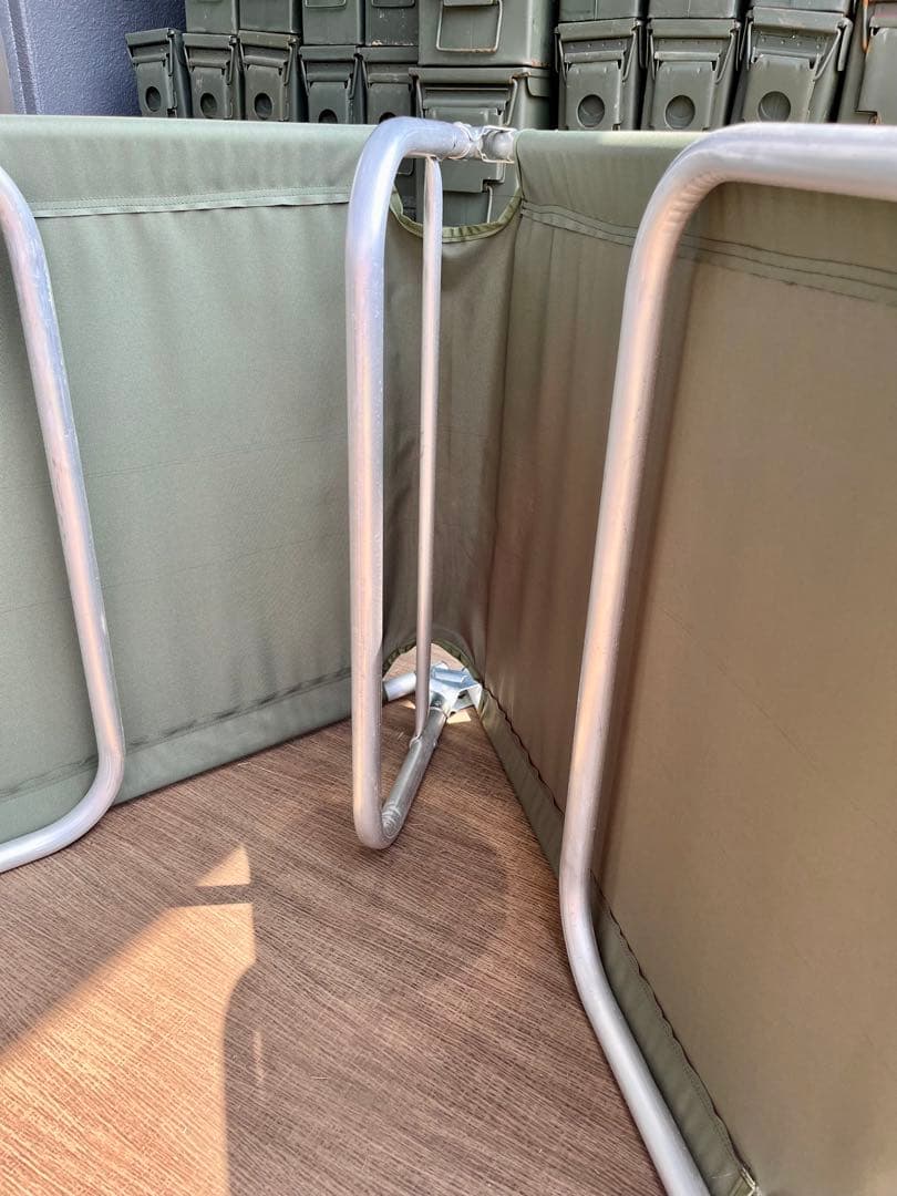 米軍放出未使用品 折りたたみ式コット 簡易ベッド アルミフレーム 軽量 ラスト