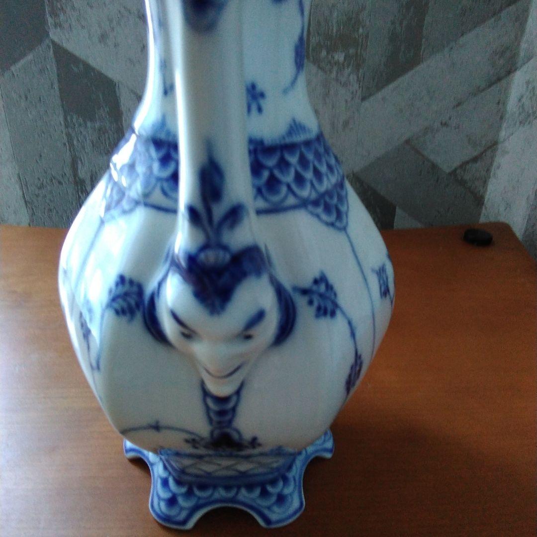 保存用ロイヤルコペンハーゲン　コーヒーポット　ブルーフルテッド　顔付き