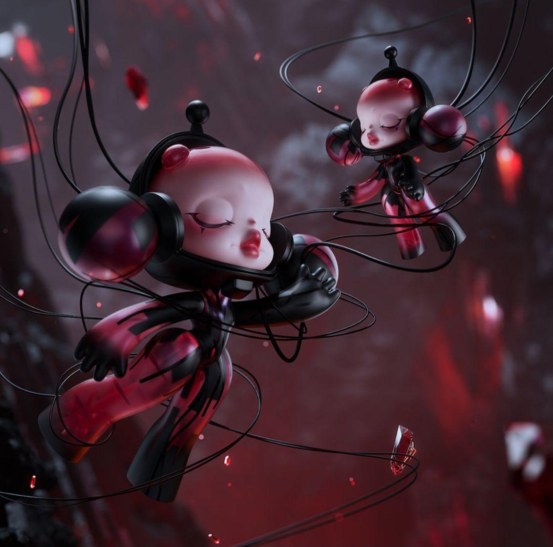 MEGA a SKULLPANDA1000%Red Crystal限定1300体