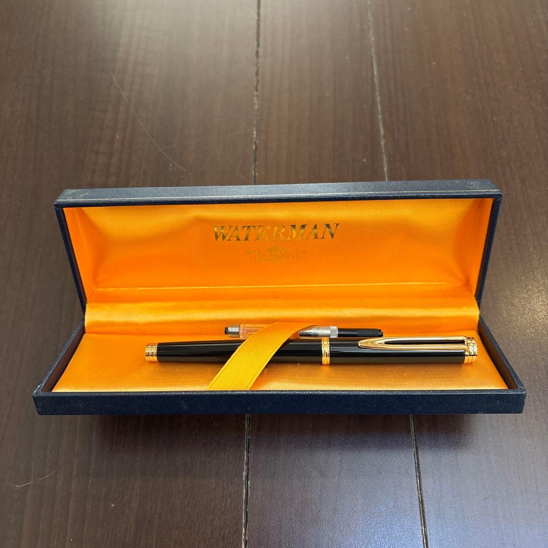 WATERMAN 万年筆 黒 金メッキ