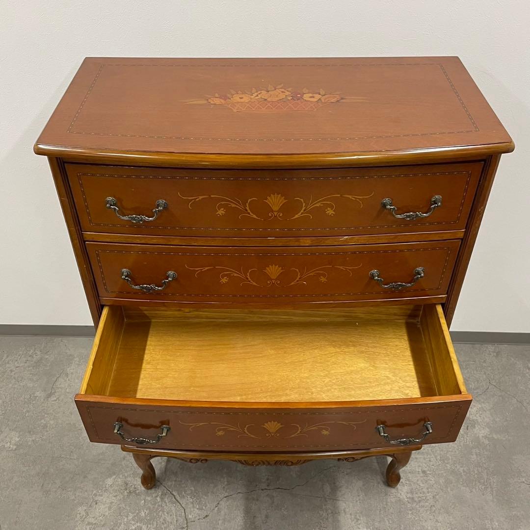 SNT1300 イタリア製 猫脚 チェスト 5段 クラシック アンティ