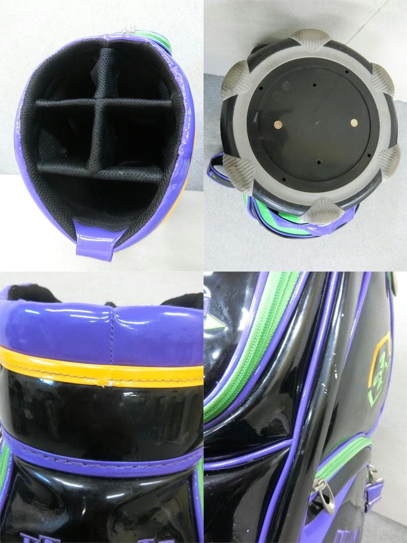 b619 エヴァンゲリオン EVA GOLFゴルフ キャディバッグ 初号機カラー