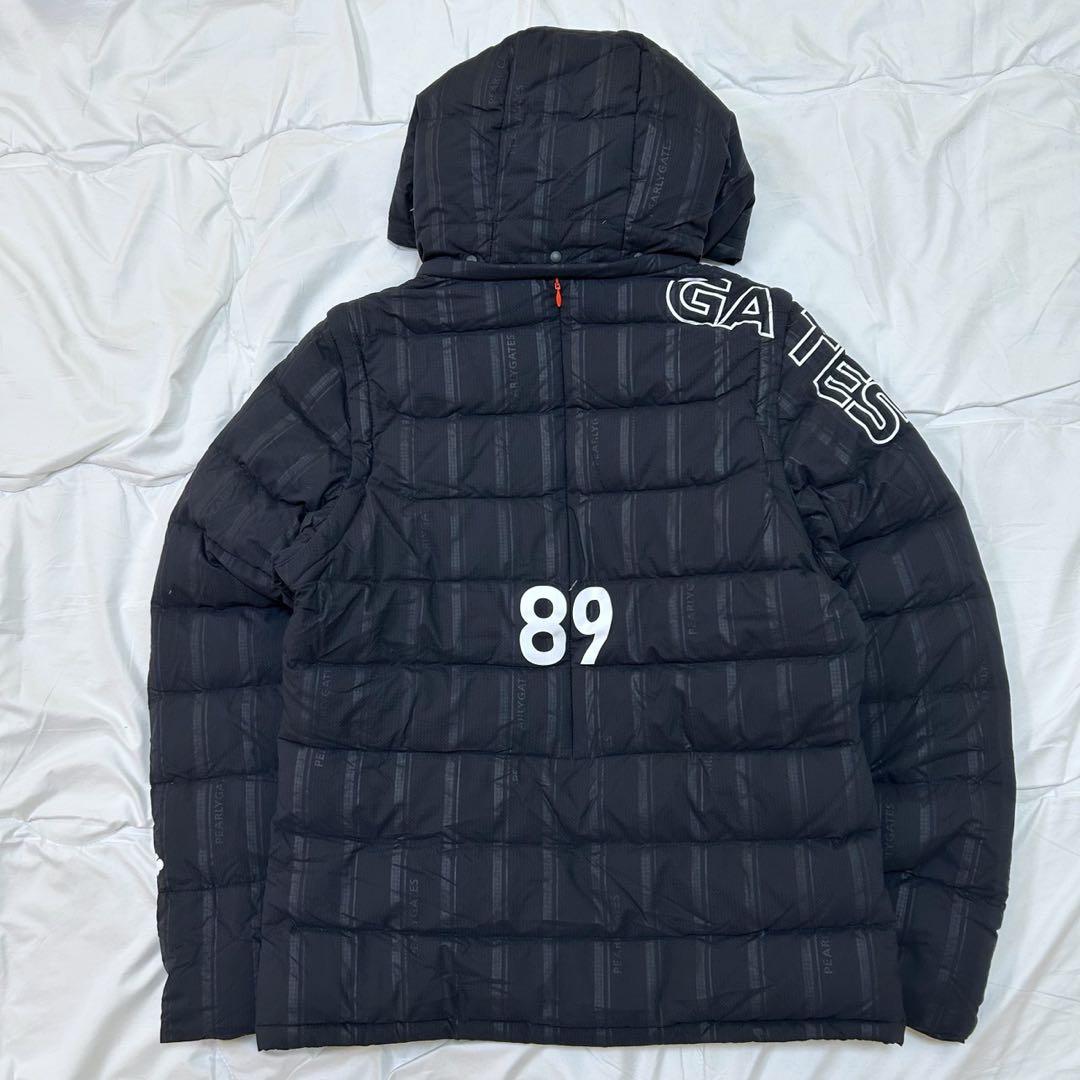 24s PEARLY GATES ストレッチ リボンストライプエンボス ダウン