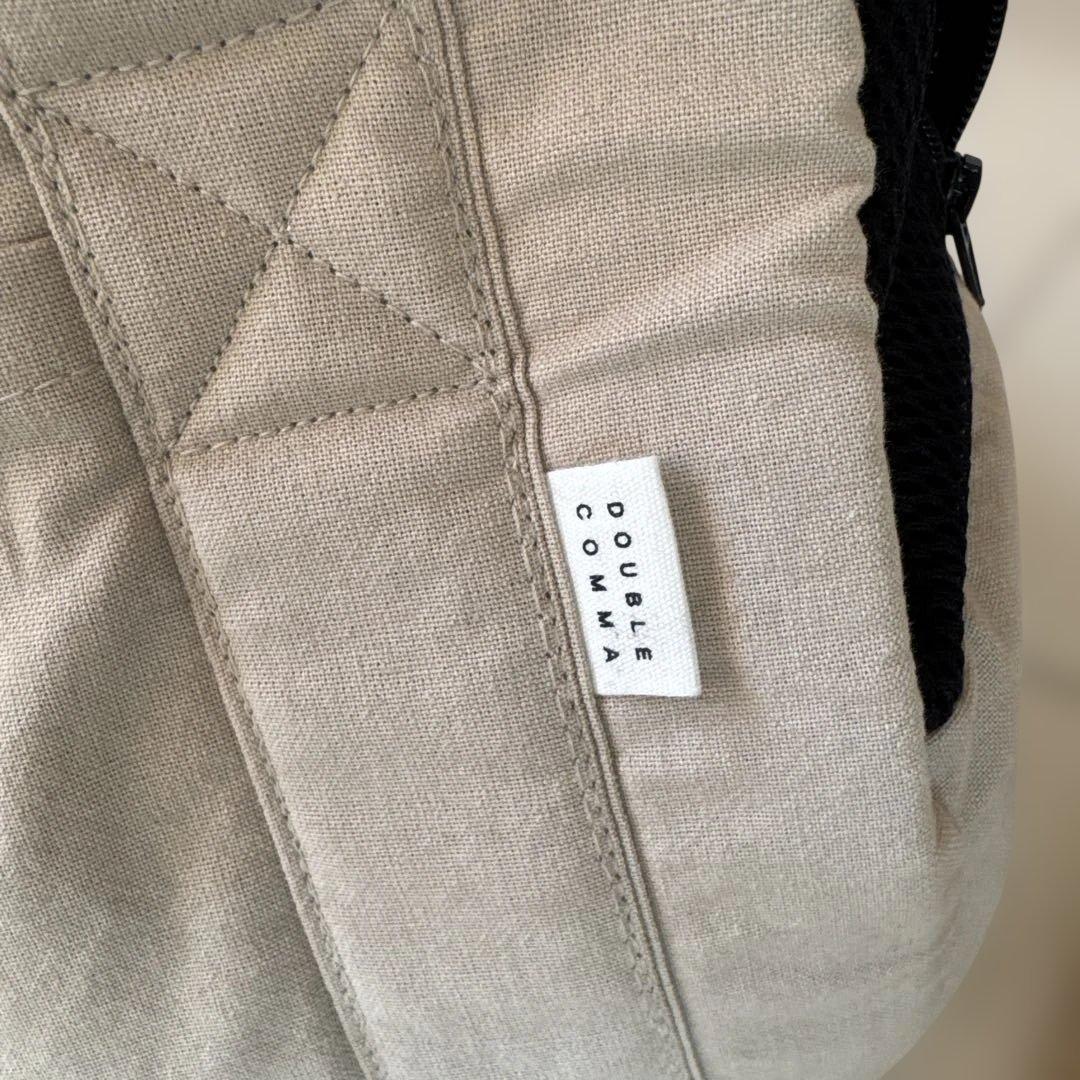 DOUBLE COMMA ベージュキャリーバッグ