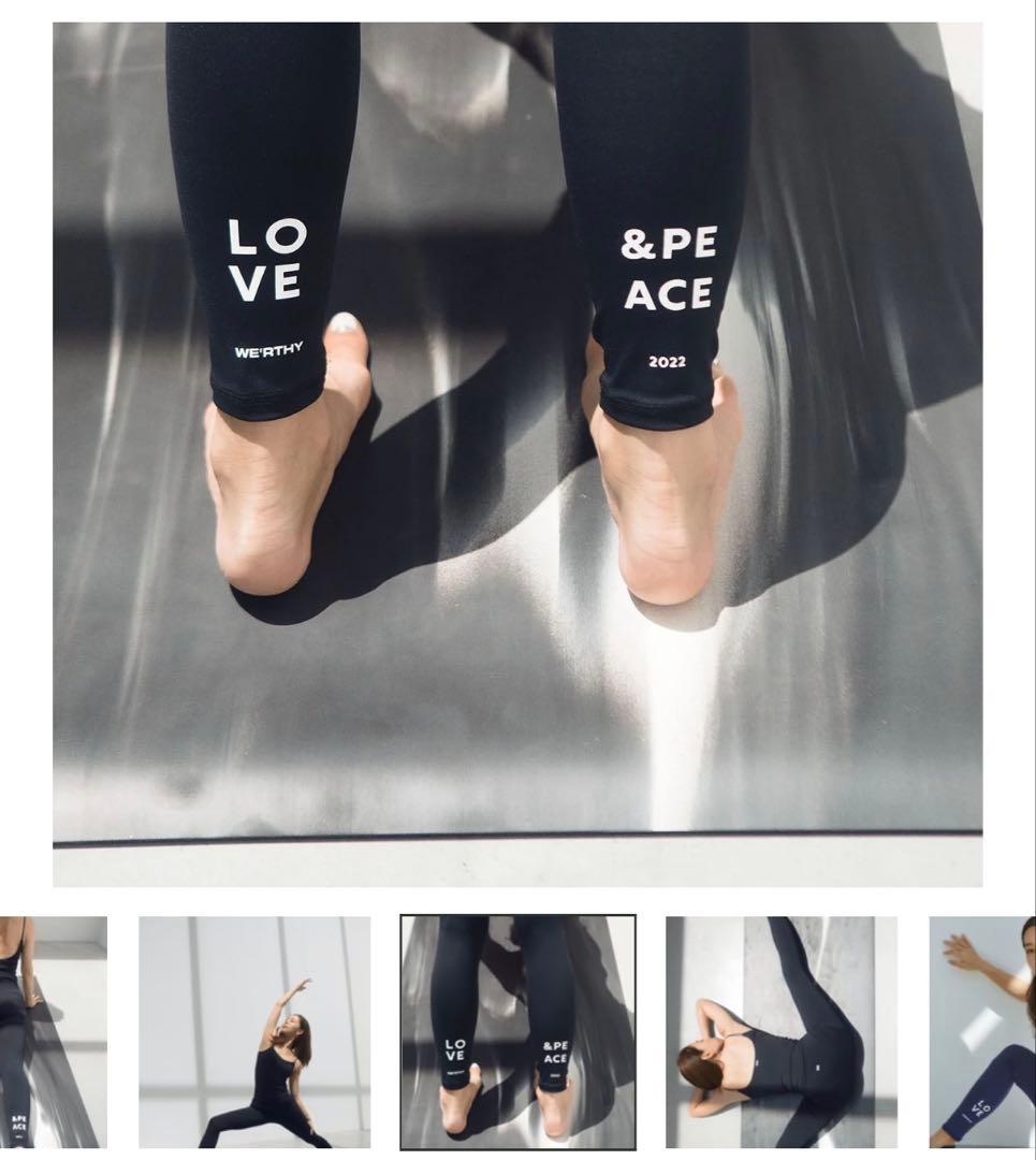 新品未使用　WERTHY LOVE & PEACE ヨガパンツ ブラック