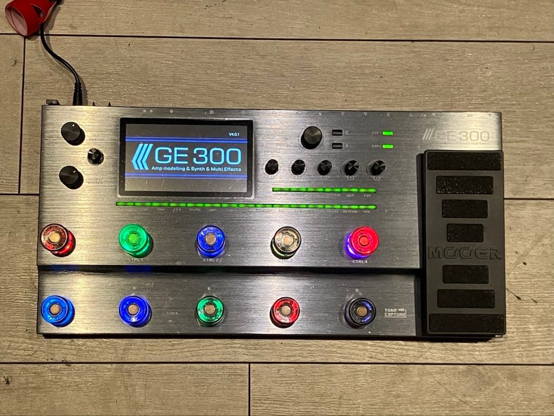 MOOER GE300 マルチエフェクター　フットスイッチカバー、DL説明書付