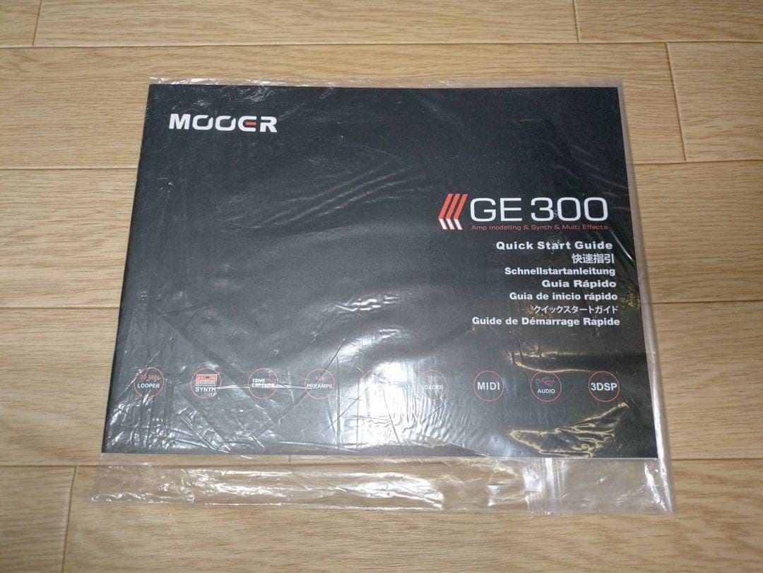 MOOER GE300 マルチエフェクター　フットスイッチカバー、DL説明書付