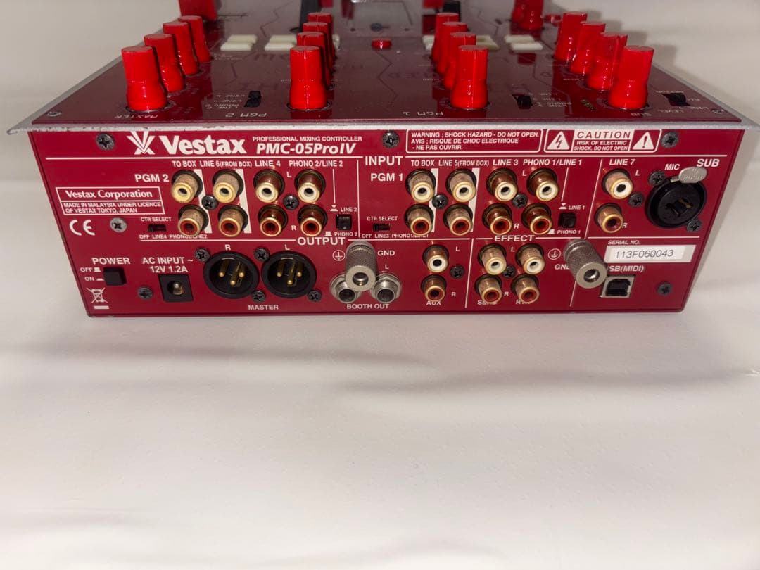 Vestax PMC-05Pro IV DJミキサー 赤