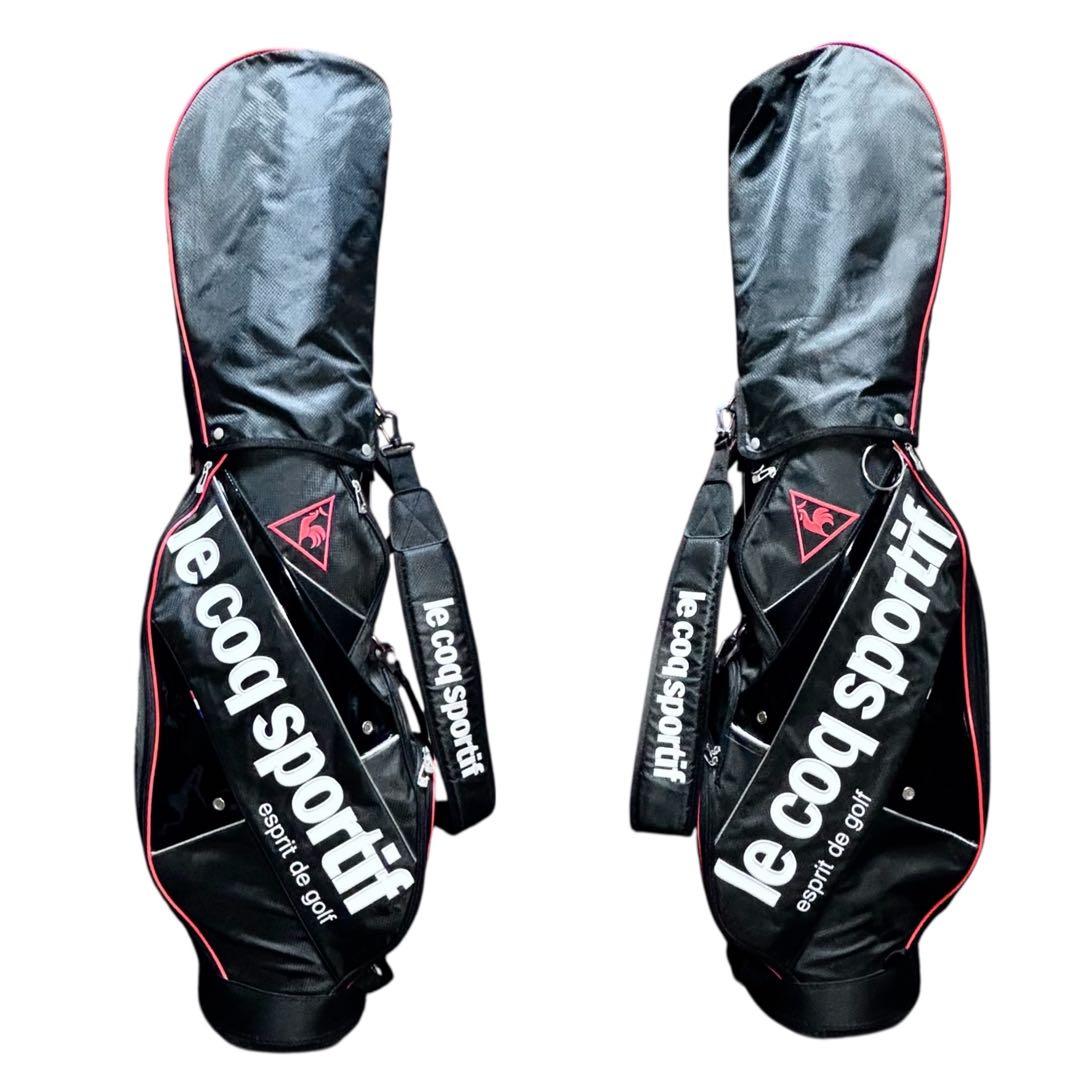 ルコックスポルティフ ゴルフ スタンドバッグ　ブラック/レッド 軽量