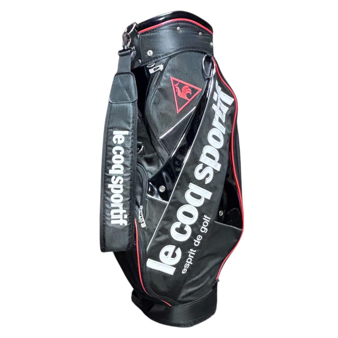 ルコックスポルティフ ゴルフ スタンドバッグ　ブラック/レッド 軽量