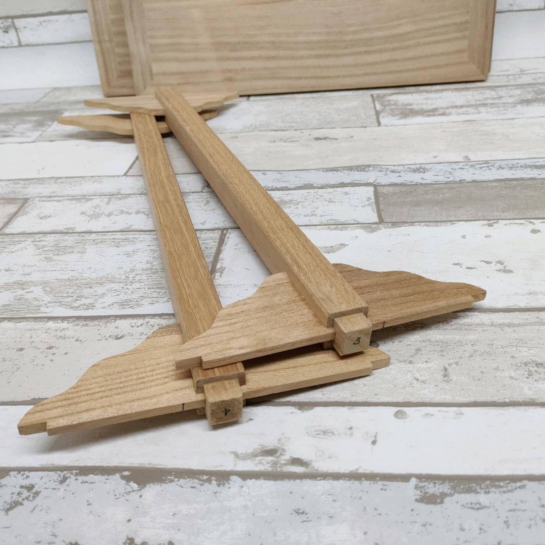 K86 茶道具 四方棚 利休好写 幸斎 組立 桐木地 タナピタット付