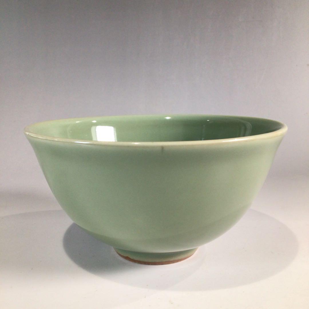 Ｐ９８　茶碗　『諏訪蘇山造』『青磁茶碗』　抹茶碗　共箱　茶道具