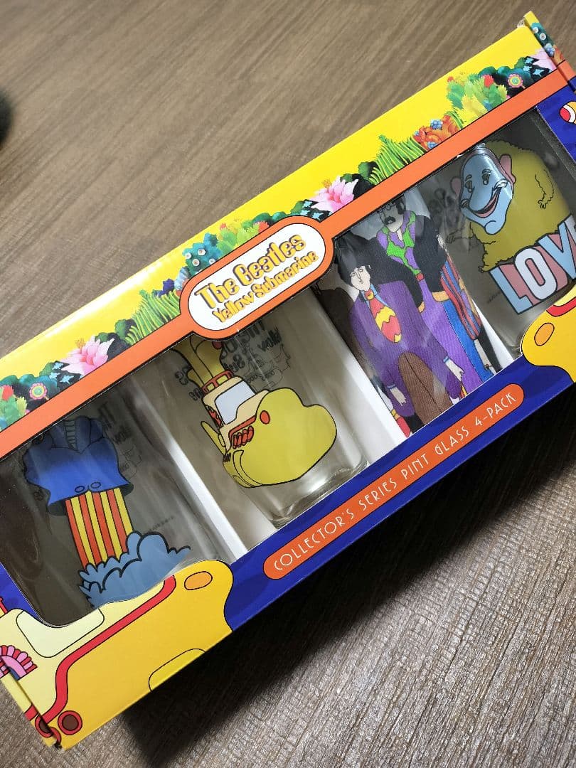 The Beatles タンブラー イエローサブマリン ヴィンテージ ハンカチ付