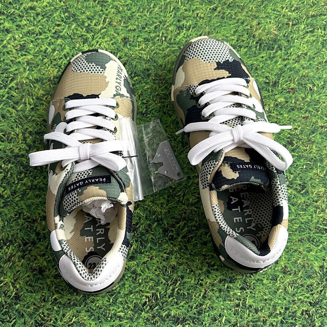 559 パーリーゲイツ 定価35200円 ゴルフシューズ 23.0cm カモフラ