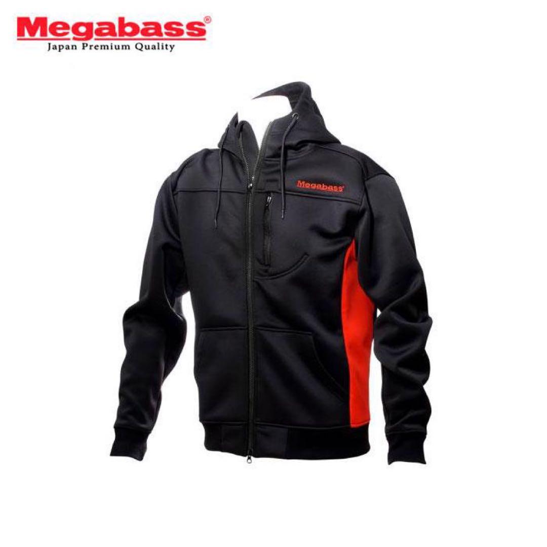 メガバス　HYBRID HOODY ハイブリッドフーディー　パーカー　ブラック