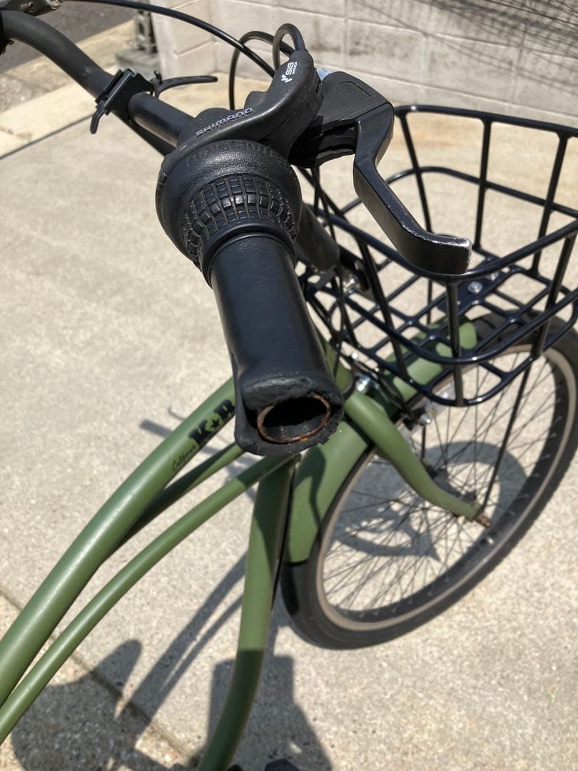 【引き取り限定】KB ビーチクルーザー オリーブ 24インチ