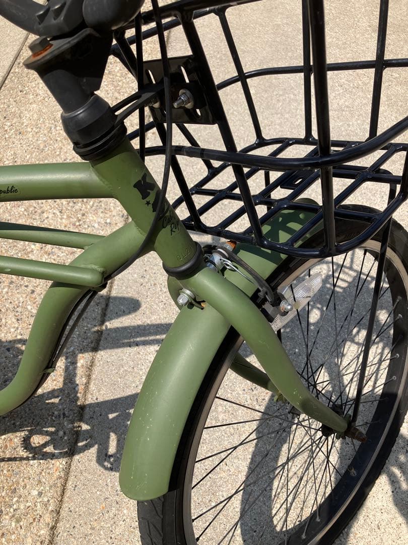 【引き取り限定】KB ビーチクルーザー オリーブ 24インチ