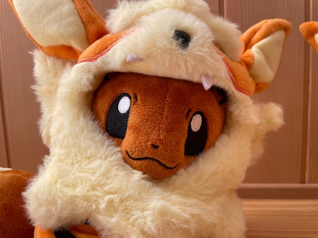 【希少】ポケセン沖縄限定 ウインディポンチョのイーブイ ぬいぐるみ 2体タグ付き