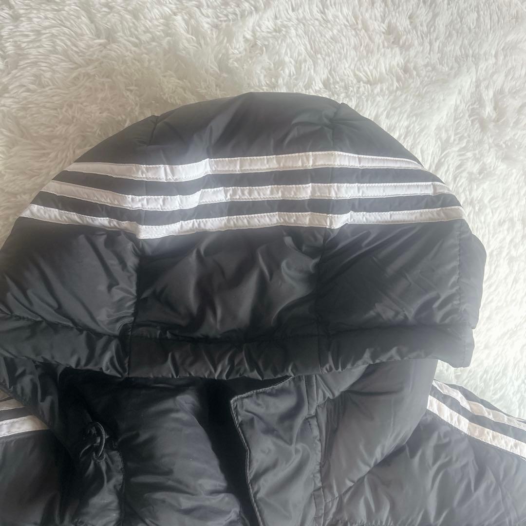 アディダスadidasトレフォイルロゴ ダウン ベンチコート 肉厚 ブラック M