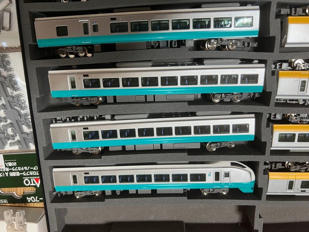 グリーンマックスe653系 黄色と緑色セット　室内灯付き！