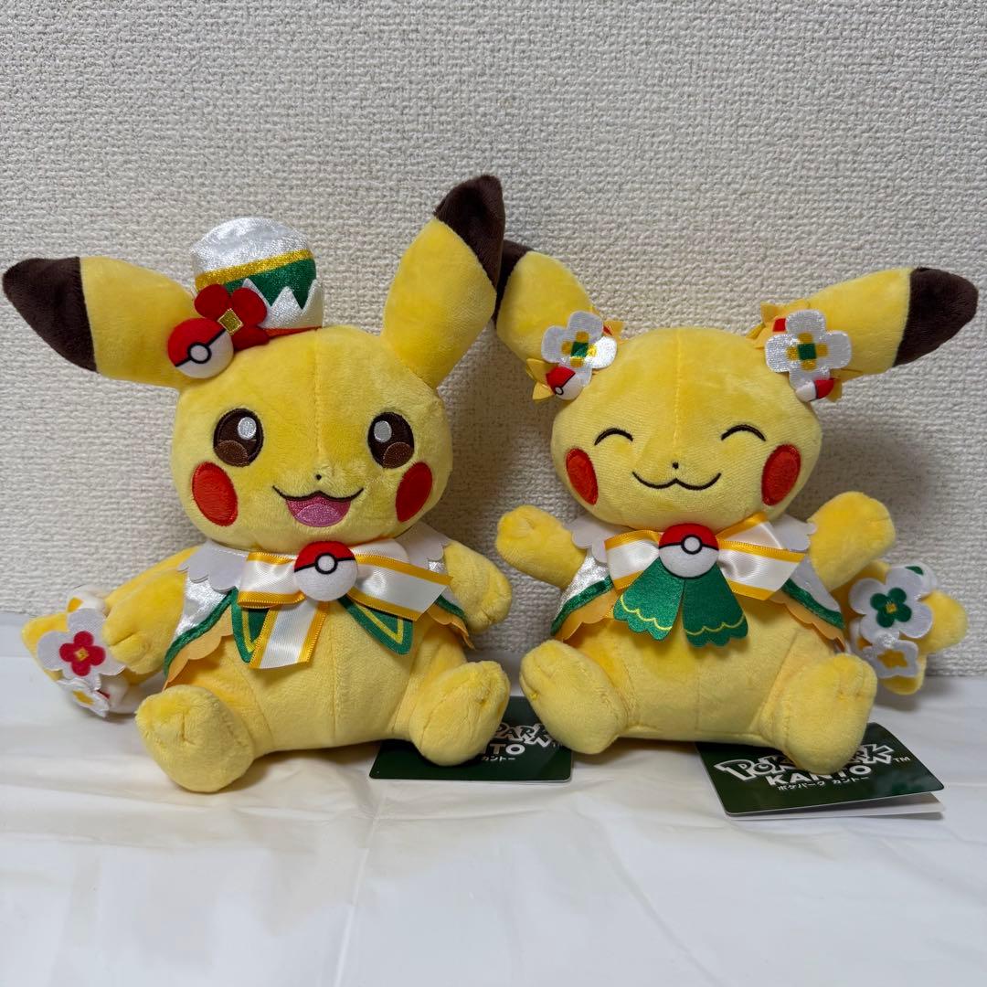 ポケパーク カントー 限定品 ピカチュウ ぬいぐるみ カーニバル衣装 セット