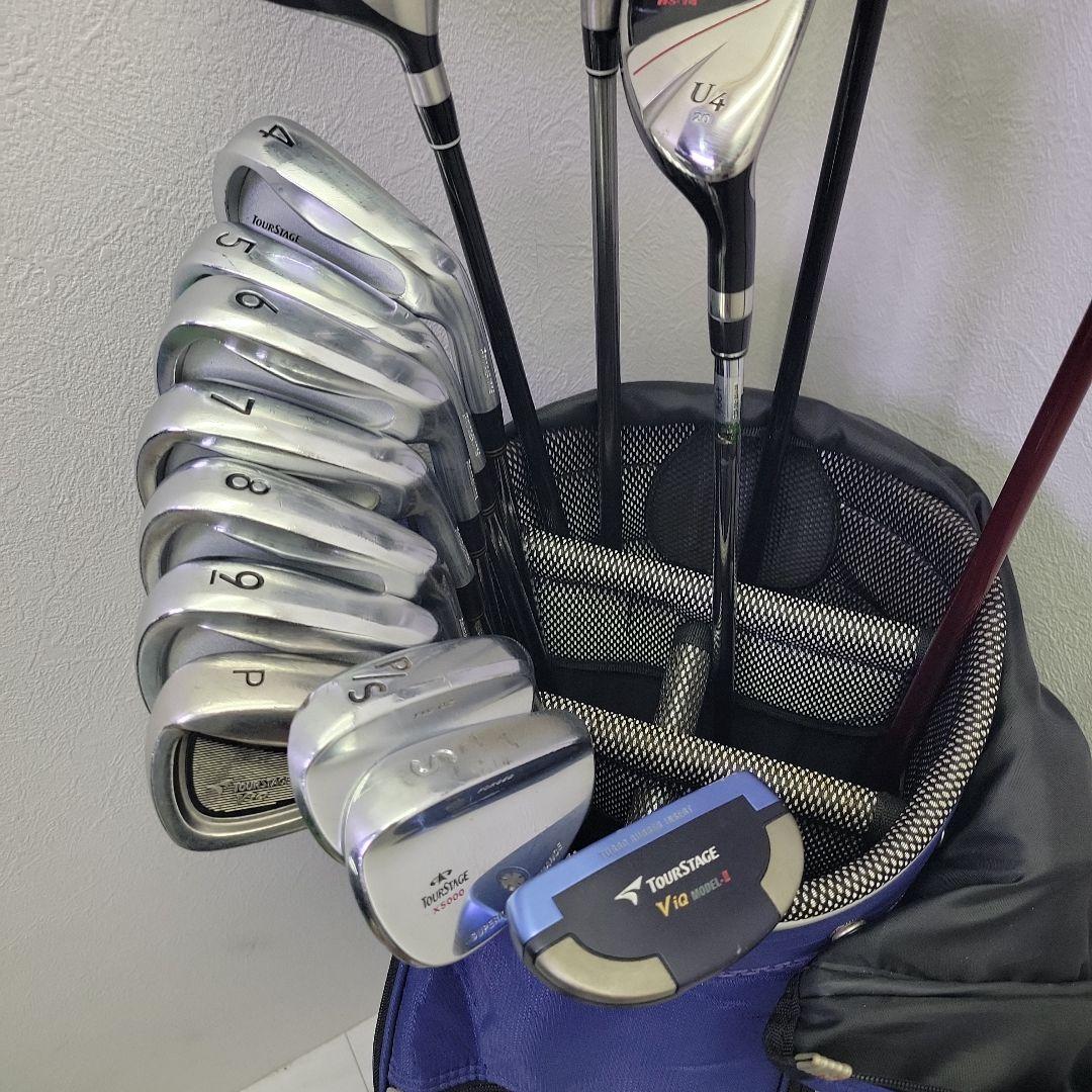 (1077)⛳ブリヂストンゴルフクラブセット　初心者男性用ゴルフクラブ