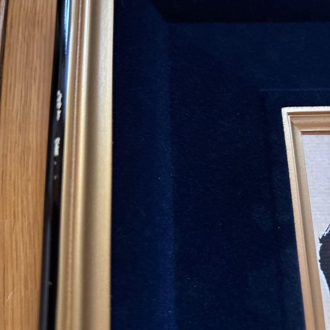 日展評議員　辻志郎　「不動明王」　 肉筆　色紙額　日本画　　彫刻家